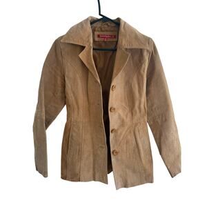 Camel Tan leather blazer